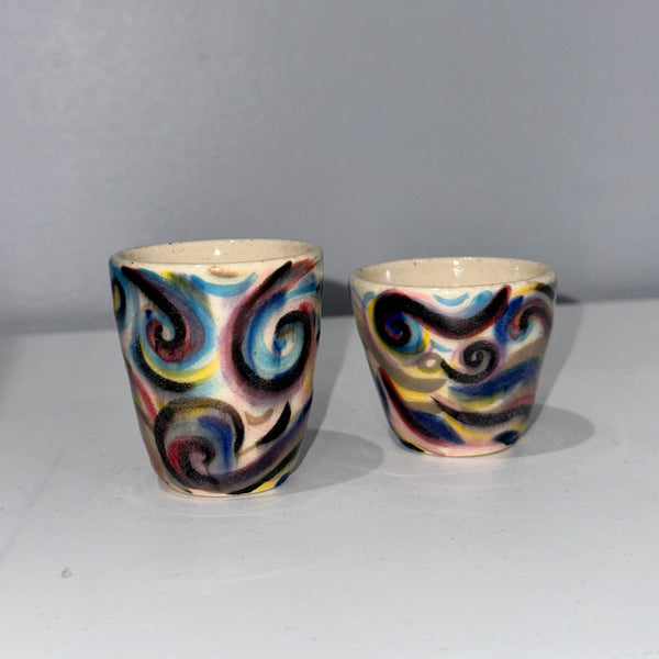 Rainbow Swirl Shot Glasses (Set of 2)