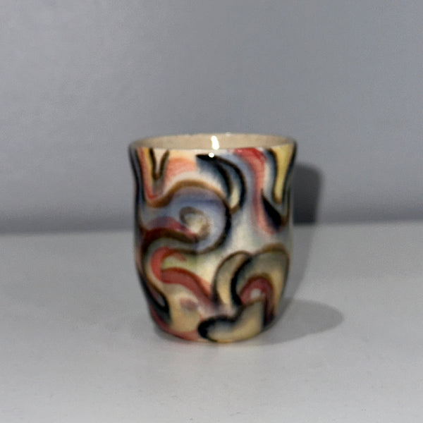 Rainbow Swirl Shot Glass