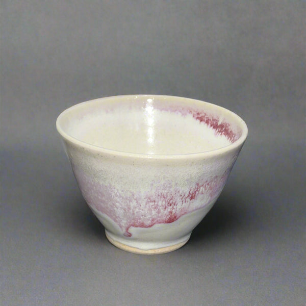 Small White and Raspberry Ice Cream Bowl