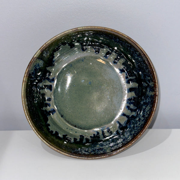 Large Blue and Oribe Drip Bowl