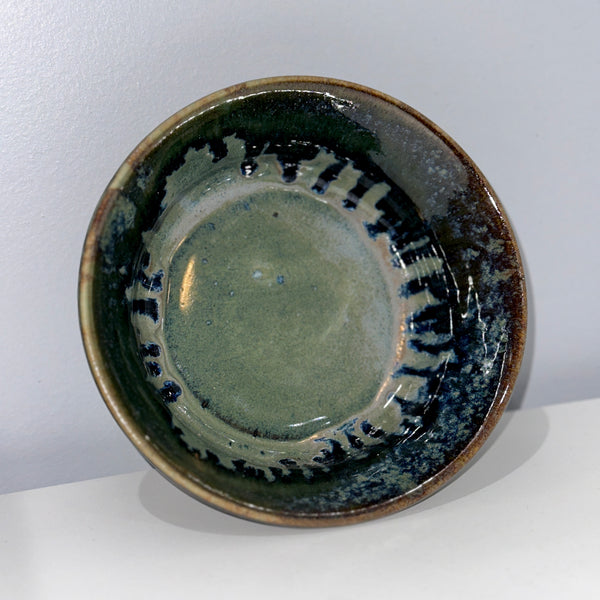 Large Blue and Oribe Drip Bowl