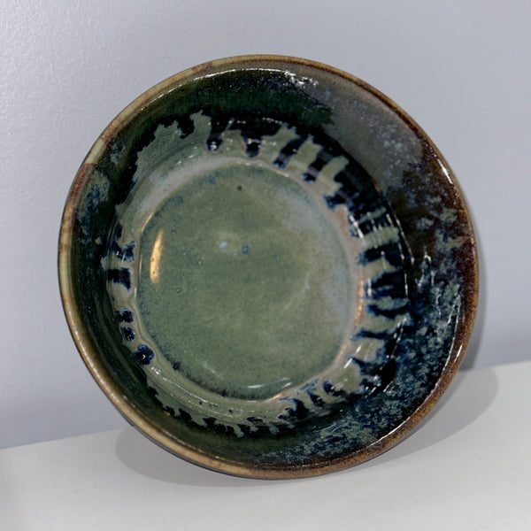 Large Blue and Oribe Drip Bowl
