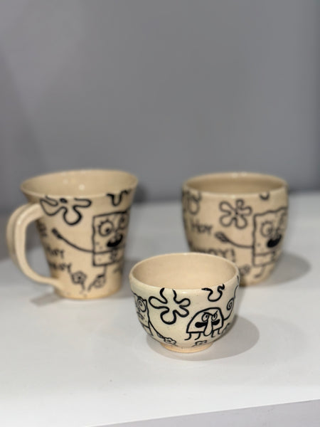 DoodleBob Pottery – Hand-Painted Mug, Cup, or Tea Cup