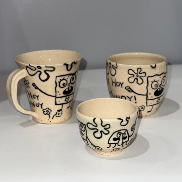 DoodleBob Pottery – Hand-Painted Mug, Cup, or Tea Cup