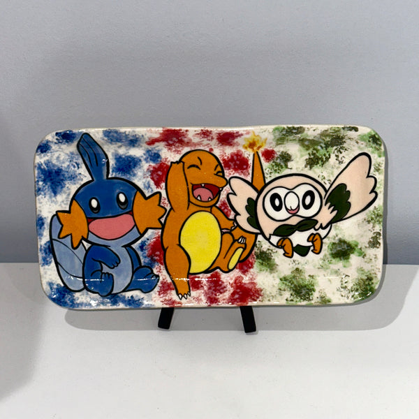 Pokemon Tray: Mudkip, Charmander and Rowlett