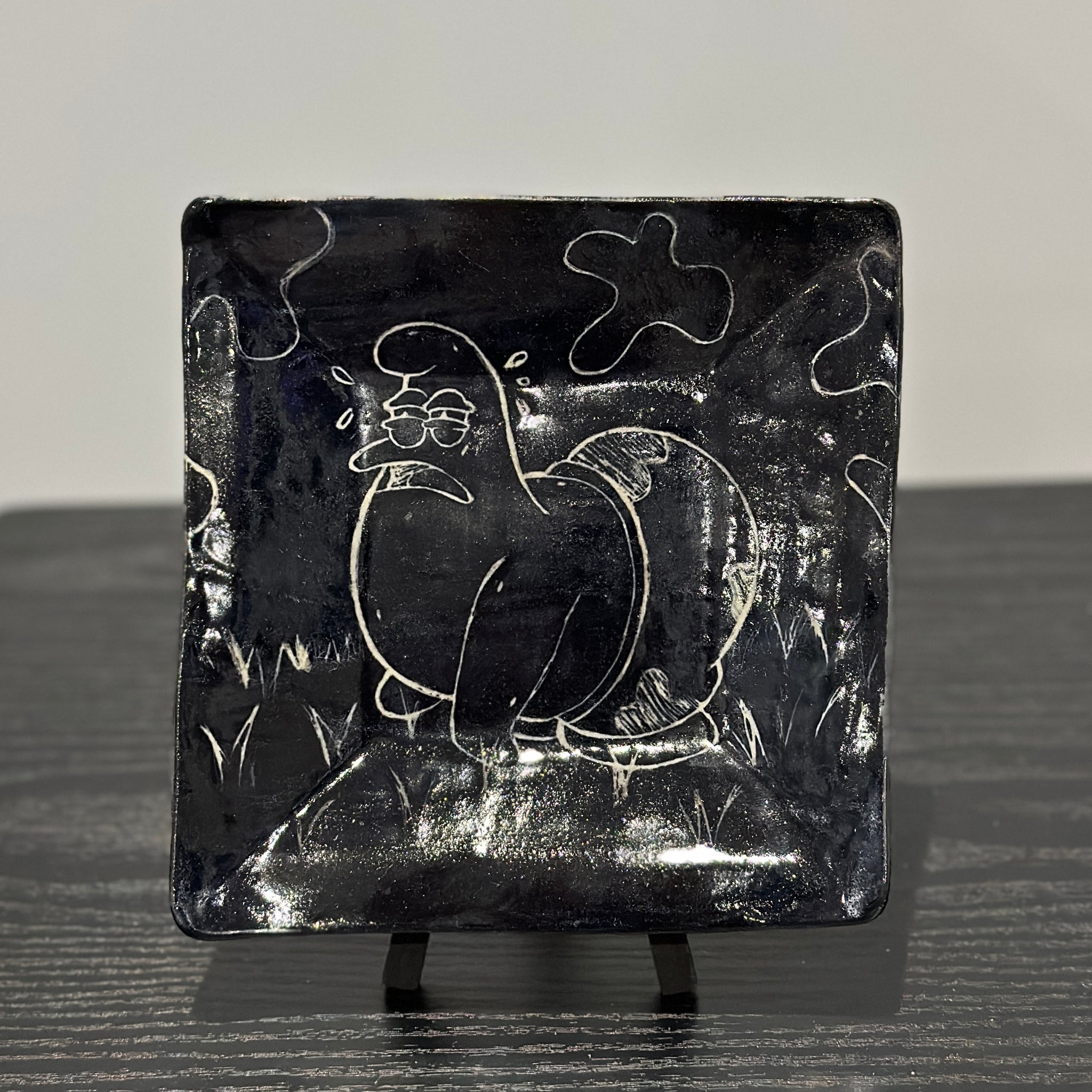 Medium Black Thirsty Patrick Plate