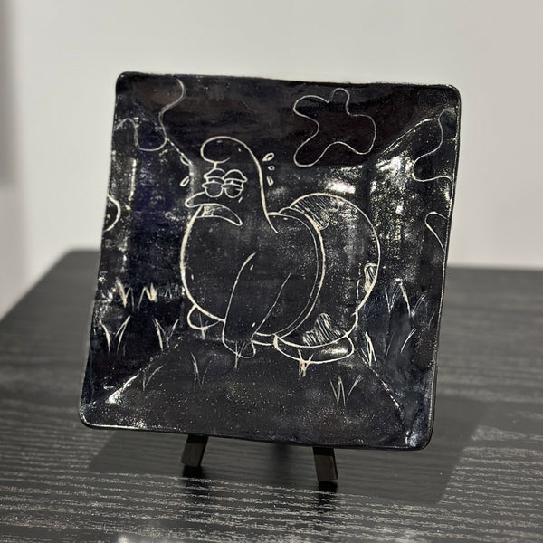 Medium Black Thirsty Patrick Plate