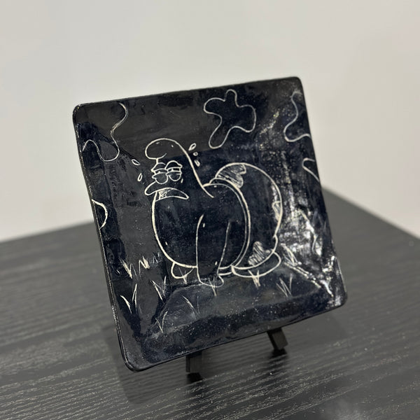 Medium Black Thirsty Patrick Plate