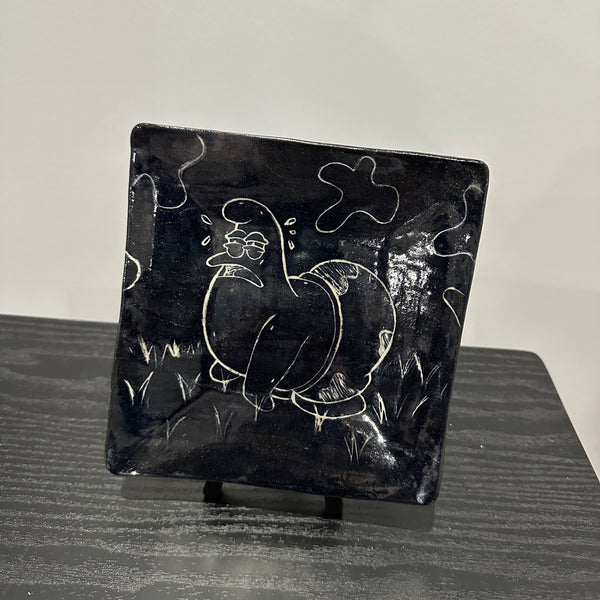 Medium Black Thirsty Patrick Plate