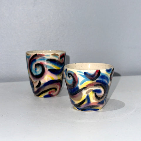 Rainbow Swirl Shot Glasses (Set of 2)