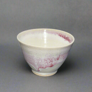 Small White and Raspberry Ice Cream Bowl