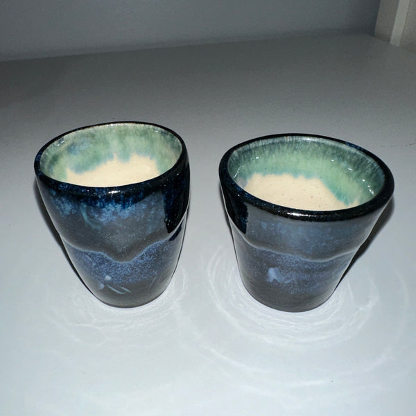 Glazed Wheel Thrown Shot Glasses