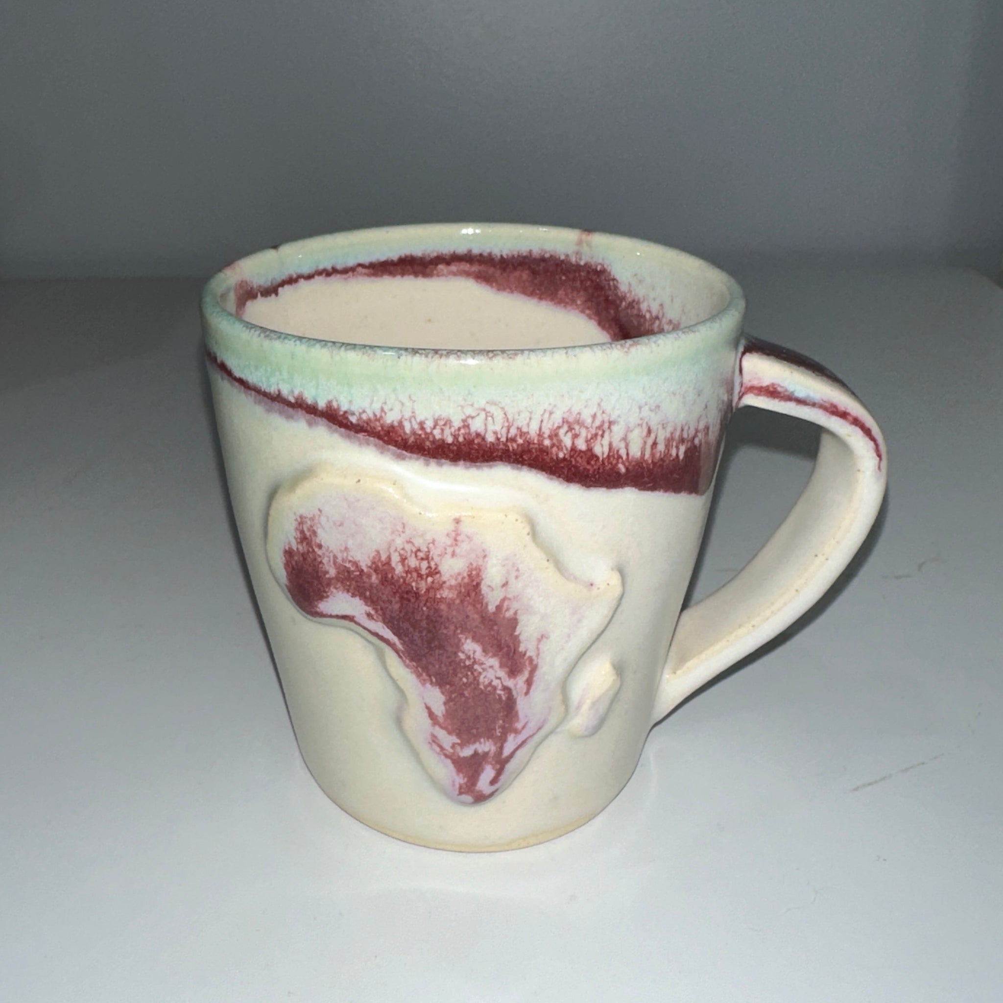 Africa Mug- White/Red/Satin Green