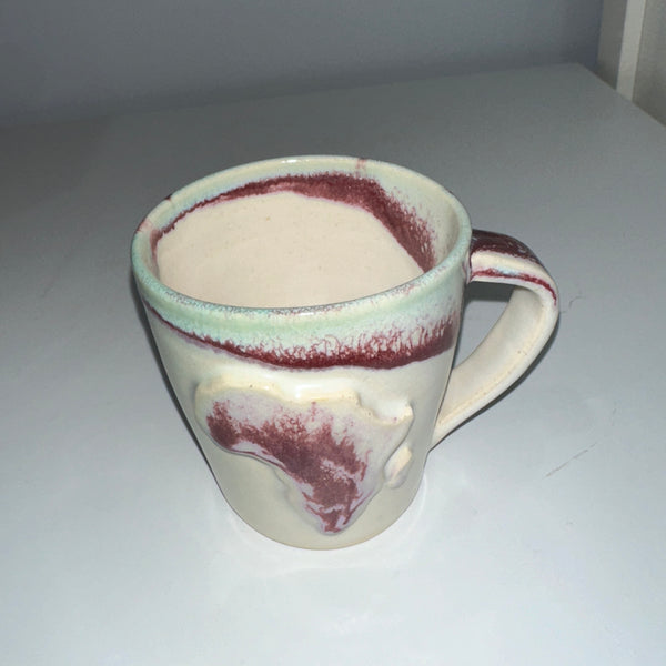 Africa Mug- White/Red/Satin Green