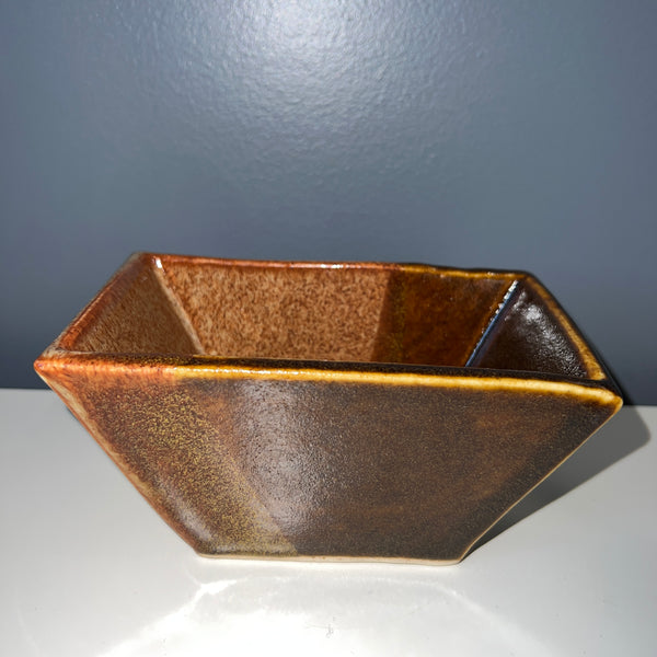 Two-Toned Amber Polygonal Planter