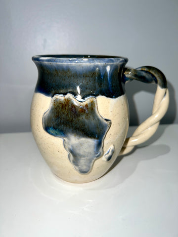 Blue Africa Mug w/ Twist Handle