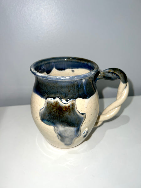 Blue Africa Mug w/ Twist Handle