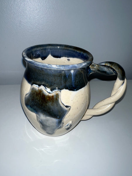 Blue Africa Mug w/ Twist Handle