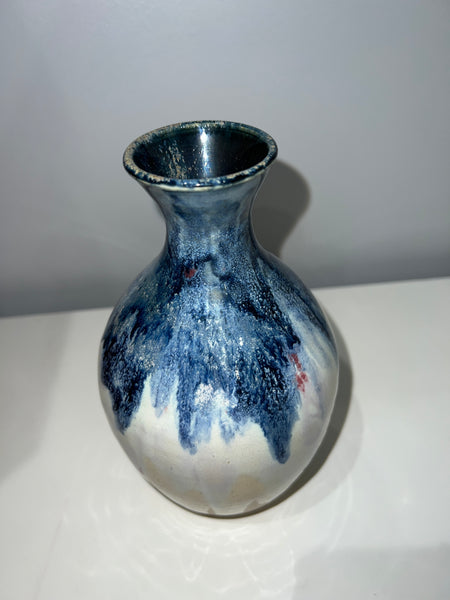 Tall Blue and White Vase