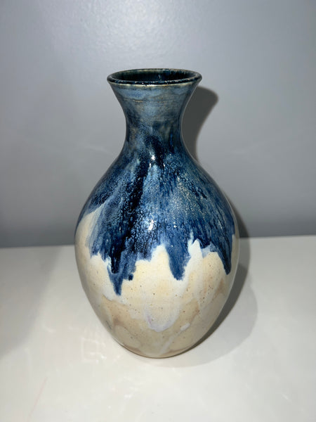 Tall Blue and White Vase